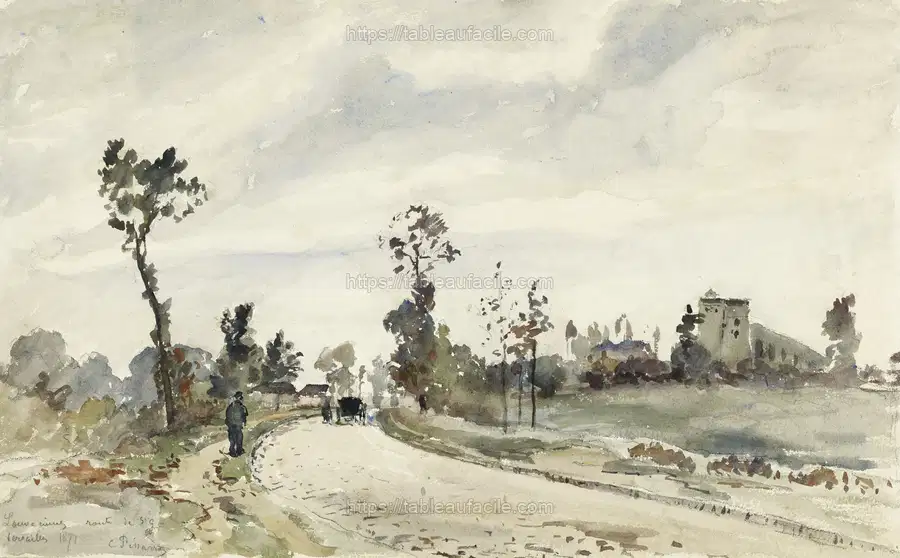 Louveciennes, Route de Saint-Germain (1871) by Camille Pissarro apercu