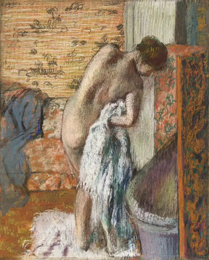 Naked lady. Après le bain (Femme s_essuyant) (ca. 1886) Edgar Degas apercu