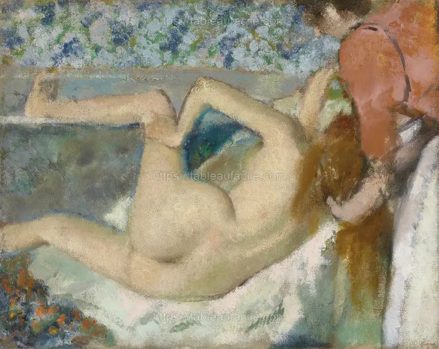 Naked woman. After the Bath (ca. 1895) by Edgar Degas apercu