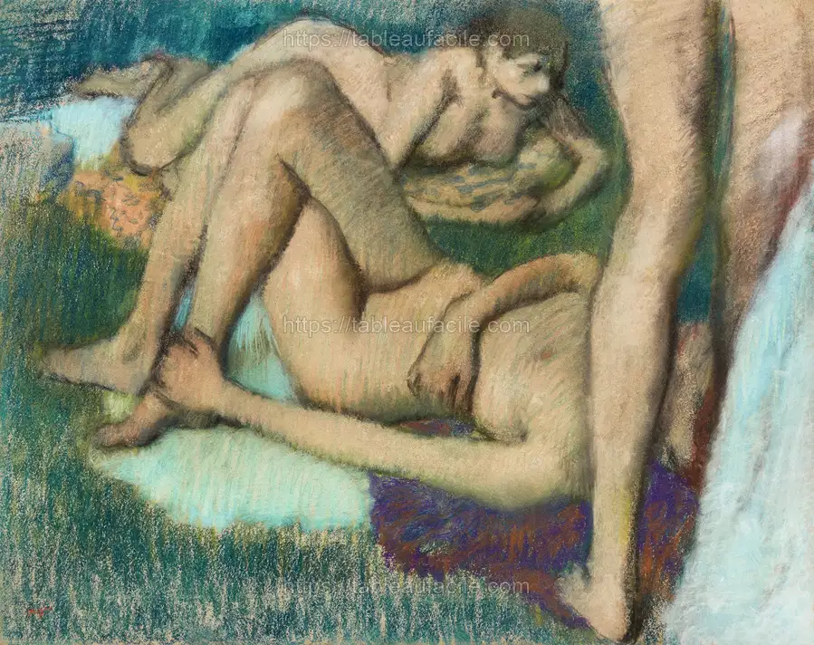 Naked women. Bathers (ca. 1895–1900) Edgar Degas apercu
