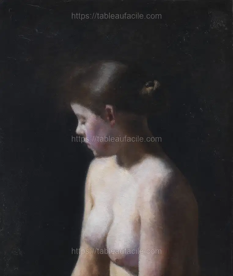 Nude Female Model by Vilhelm Hammershøi apercu