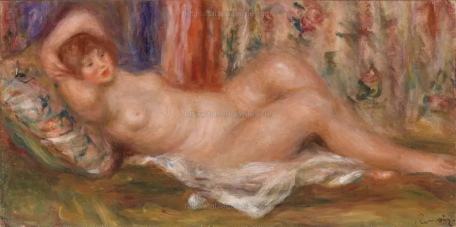 Nude Woman Reclining (Femme nue couchée sur le dos) by Pierre Auguste Renoir apercu
