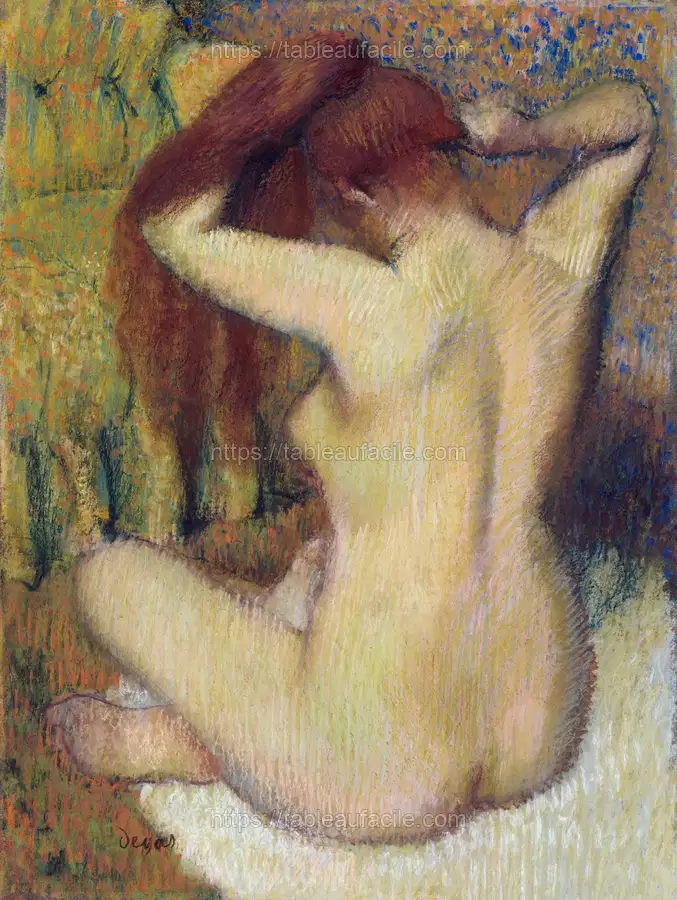 Nude lady. Woman Combing Her Hair (ca. 1888–1890) Edgar Degas apercu