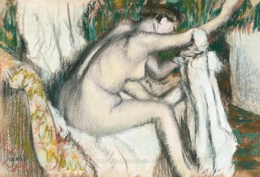 Nude lady. Woman Drying Her Arm (late 1880s–early 1890s) Edgar Degas apercu