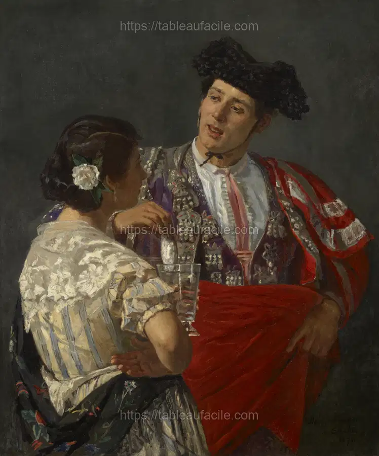 Offering the panal to the bullfighter (1873) Mary Cassatt apercu