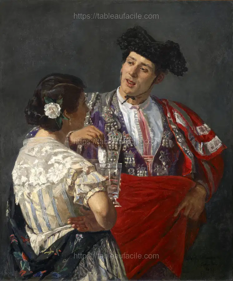 Offering the panel to the bullfighter (1873) Mary Cassatt apercu