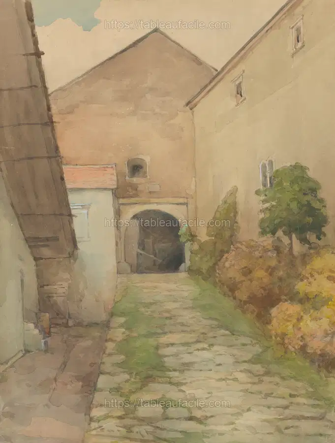 Old yard by Lajos Csordák apercu