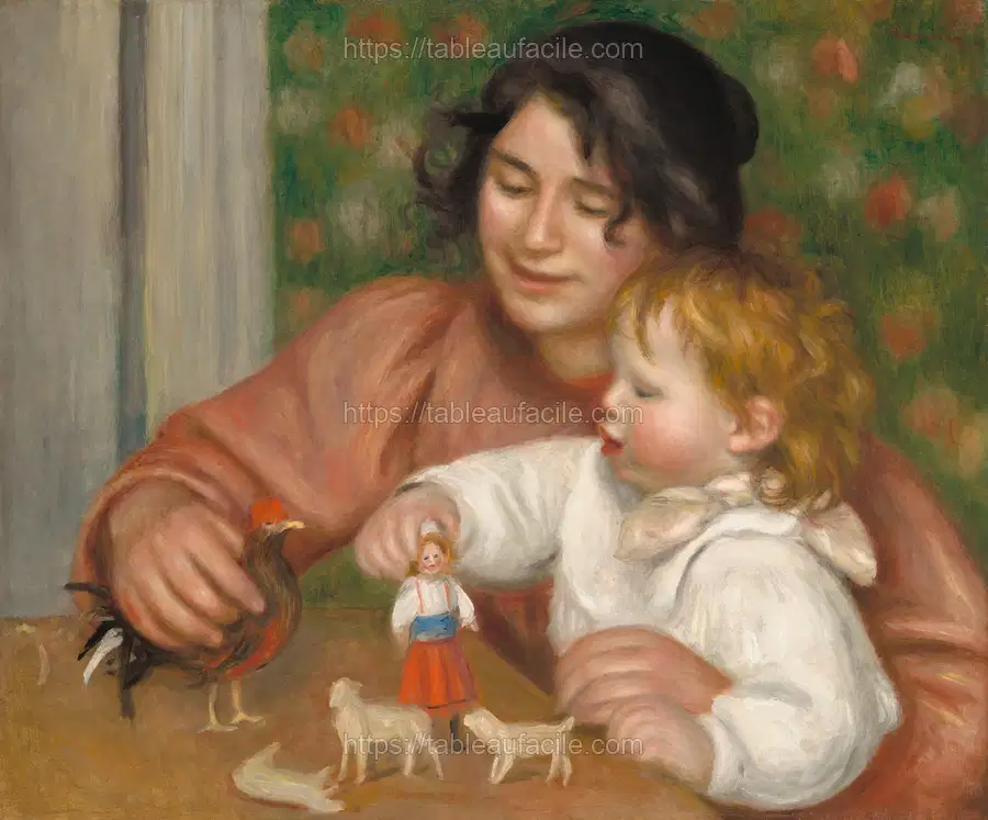 Pierre-Auguste Renoir_s Child with Toys , Gabrielle and the Artist_s Son, Jean apercu