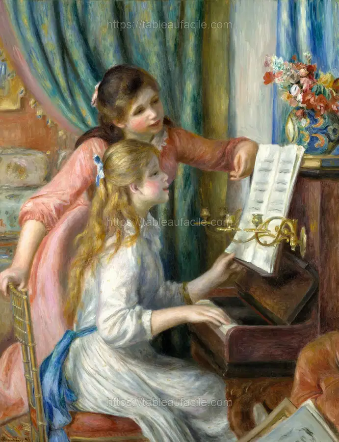 Pierre-Auguste Renoir_s Two Young Girls at the Piano apercu