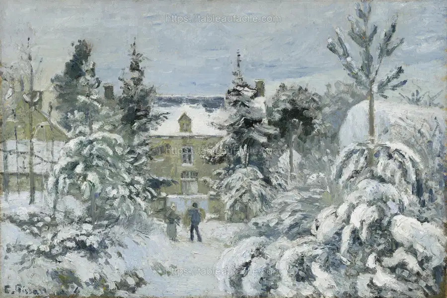 Piette_s House at Montfoucault (1874) Camille Pissarro apercu