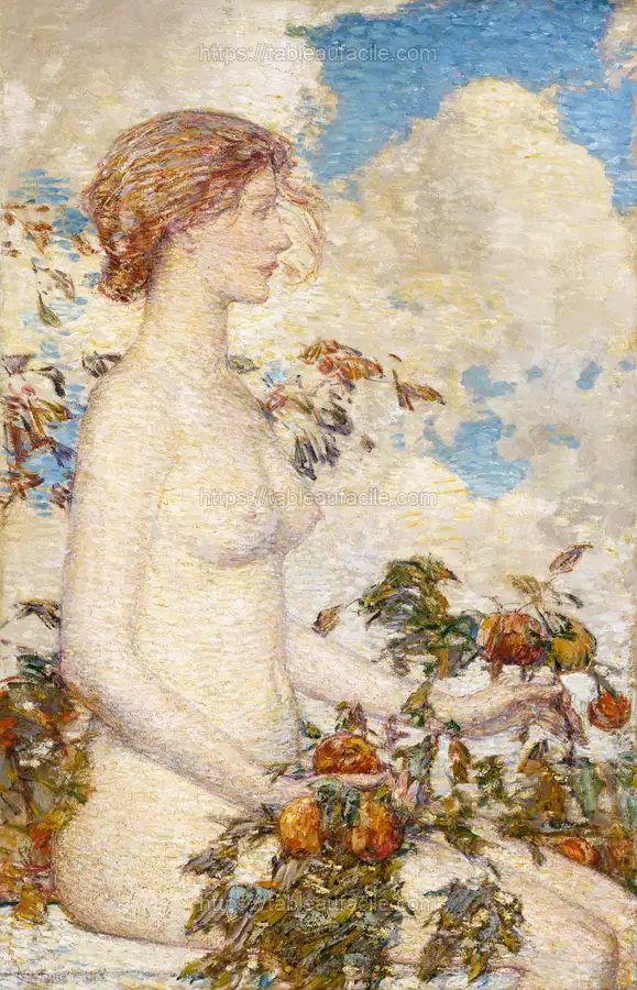 Pomona, vintage painting by Frederick Childe Hassam apercu