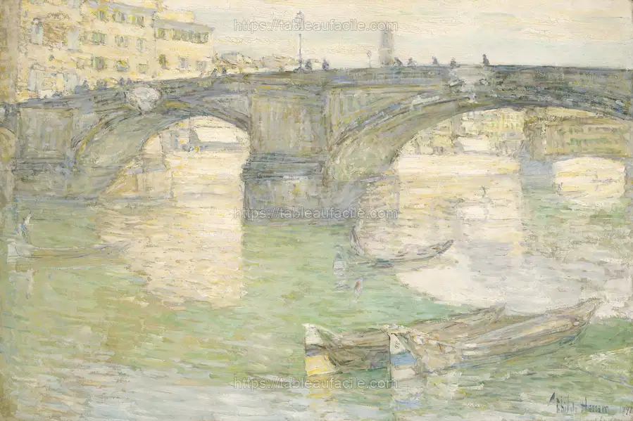 Ponte Santa Trinità by Frederick Childe Hassam apercu