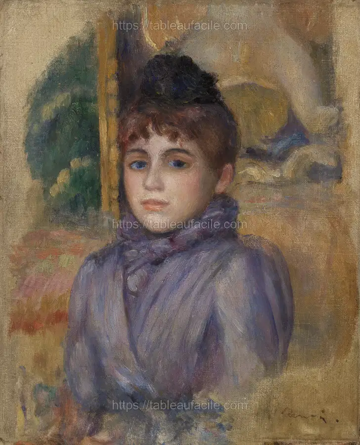 Portrait of a Young Woman (Portrait de jeune femme) by Pierre Auguste Renoir apercu