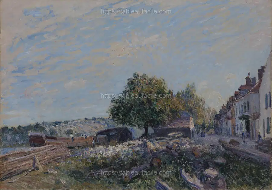 Saint Mammes-Morning by Alfred Sisley apercu