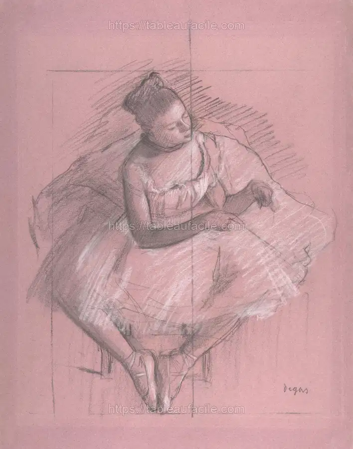 Seated Dancer (ca. 1873–1874) Edgar Degas apercu