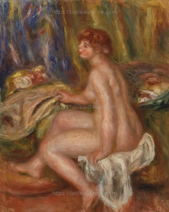 Seated Female Nude, Profile View (Femme nue assise, vue de profil) by Pierre Auguste Renoir apercu