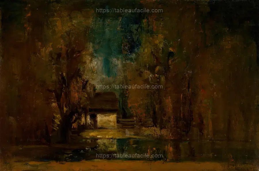Solitude in the woods. by László Mednyánszky apercu