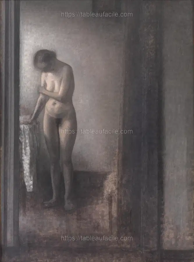 Standing Female Nude by Vilhelm Hammershøi apercu