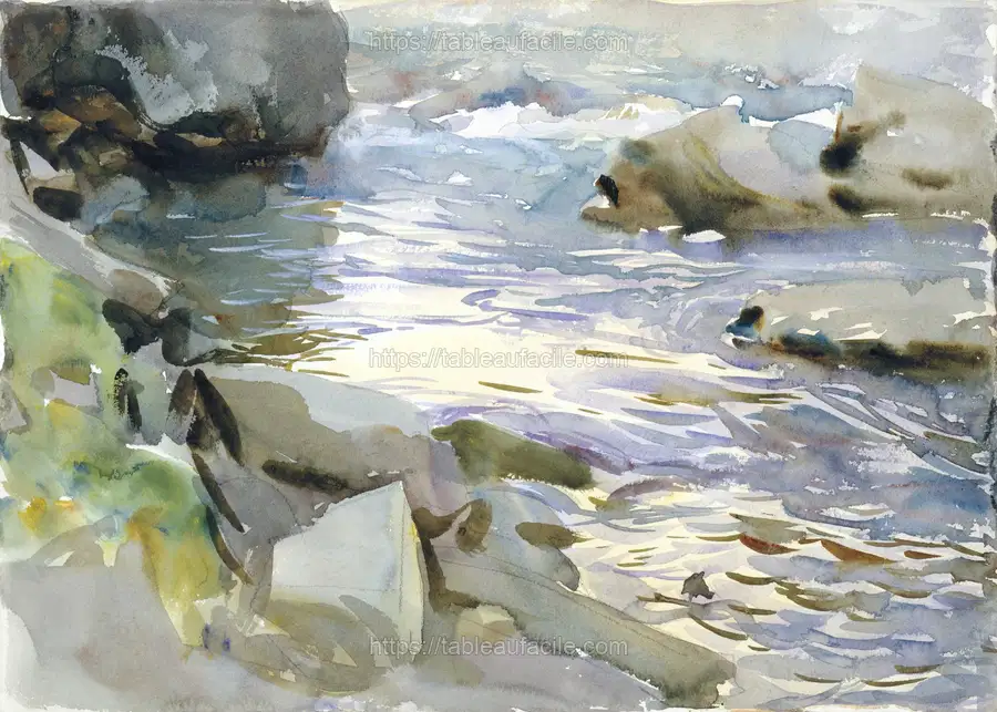 Stream and Rocks (ca. 1901–1908) by John Singer Sargent apercu