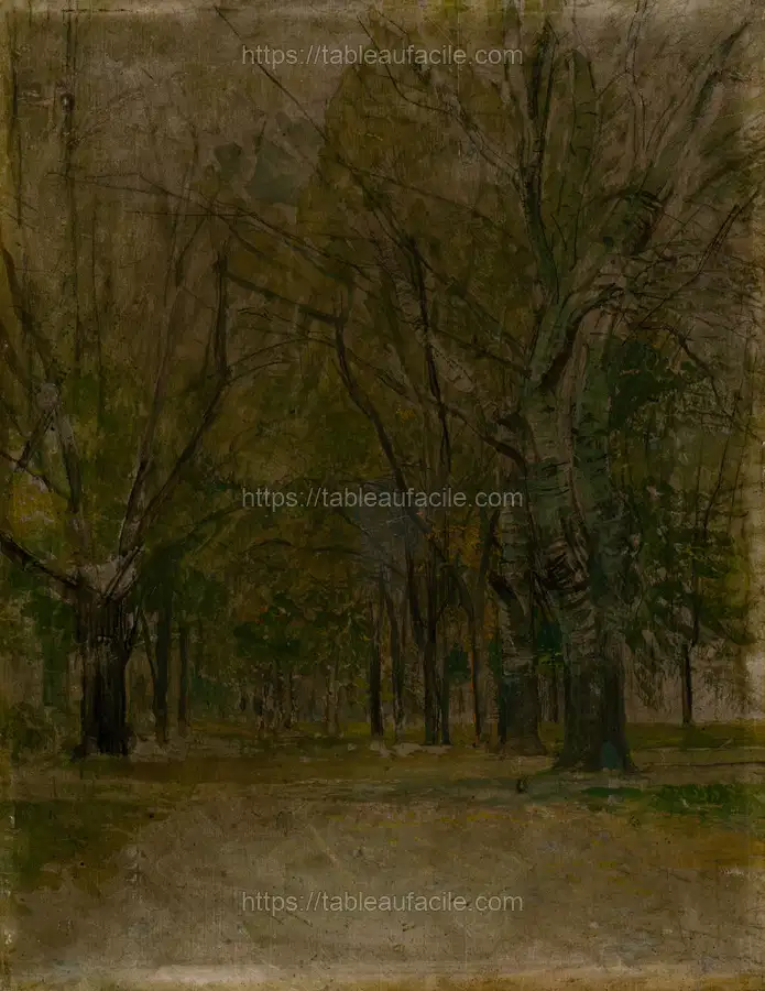 Study of alley by Ladislav Mednyánszky apercu