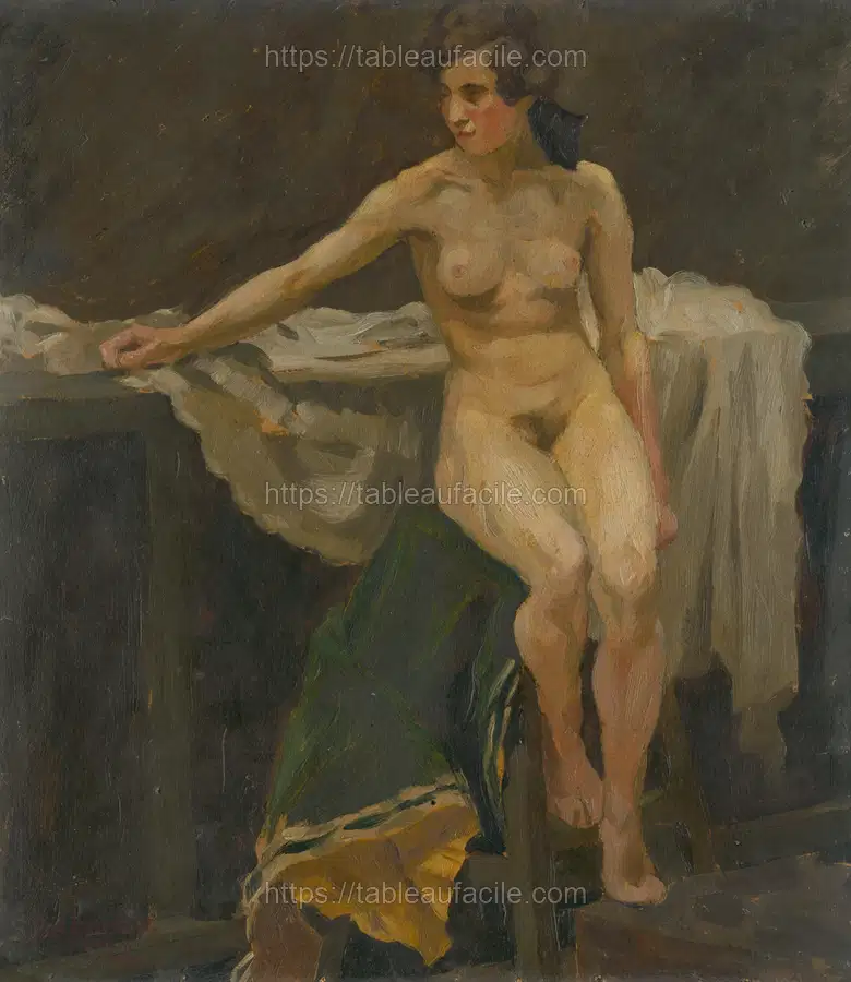 Study of female nude by Štefan Polkoráb apercu