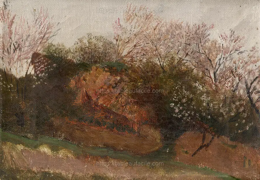 Study of nature in spring by László Mednyánszky apercu