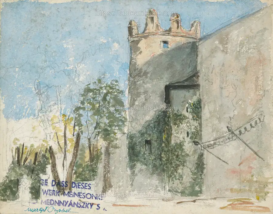 Study of the mansion by László Mednyánszky apercu