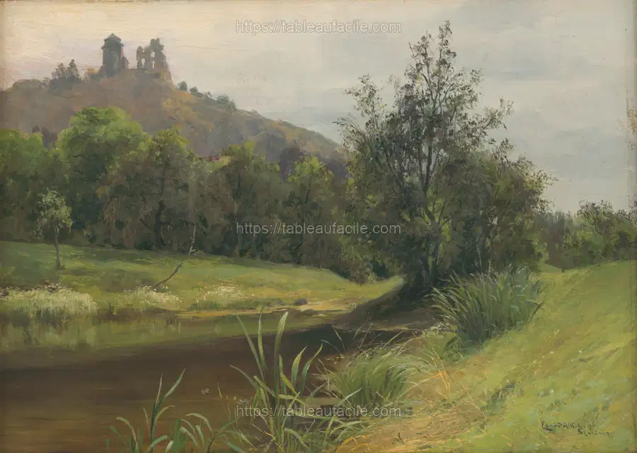 Swamp under slanecký castle by Lajos Csordák apercu