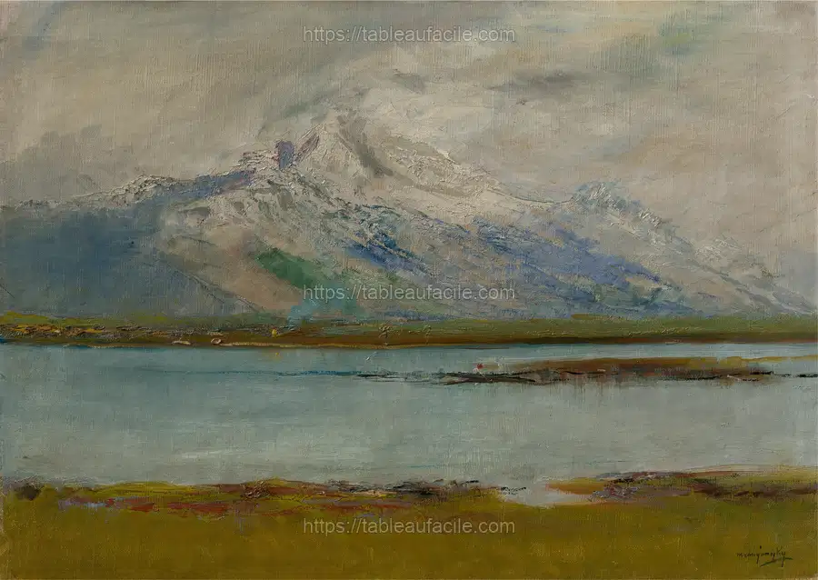 Tatra mountain landscape by László Mednyánszky apercu