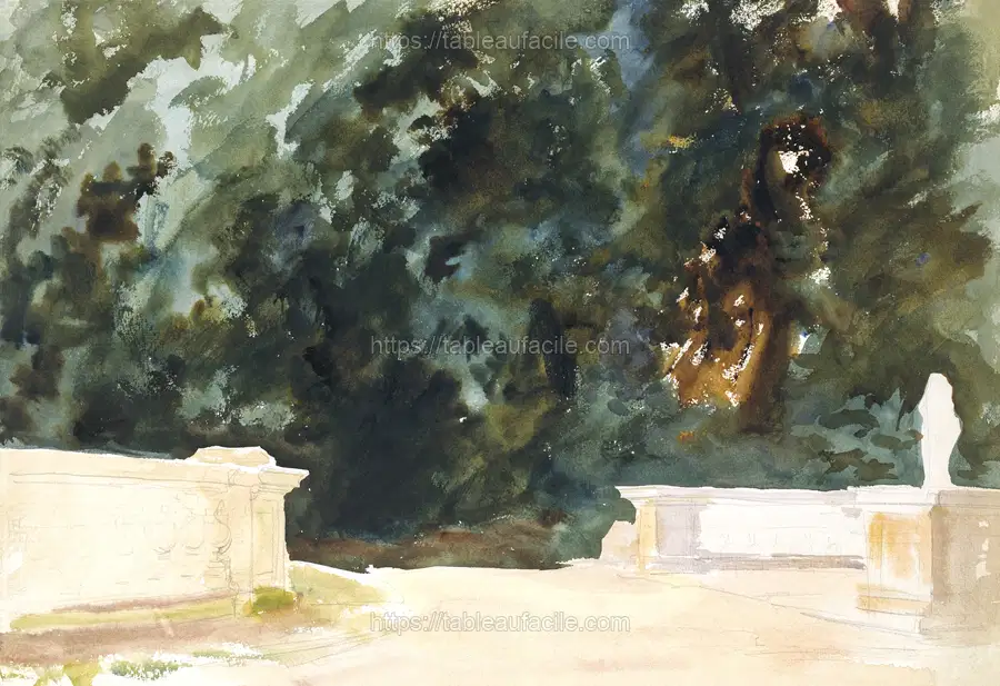 Terrace and Gardens (1907) by John Singer Sargent apercu
