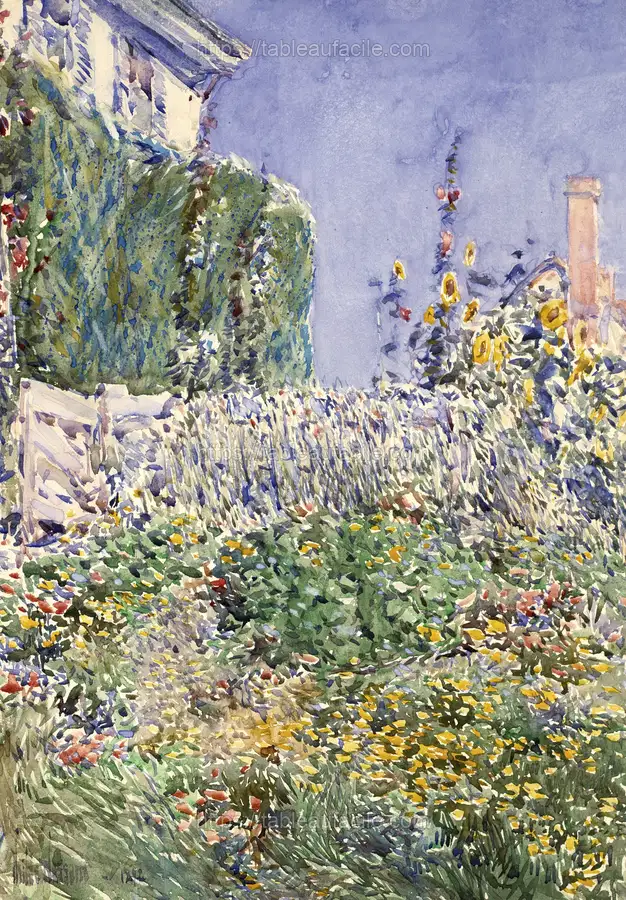 Thaxter_s Garden by Frederick Childe Hassam apercu