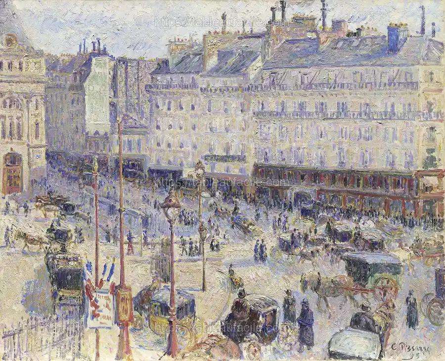 The Place du Havre, Paris (1893) by Camille Pissarro apercu