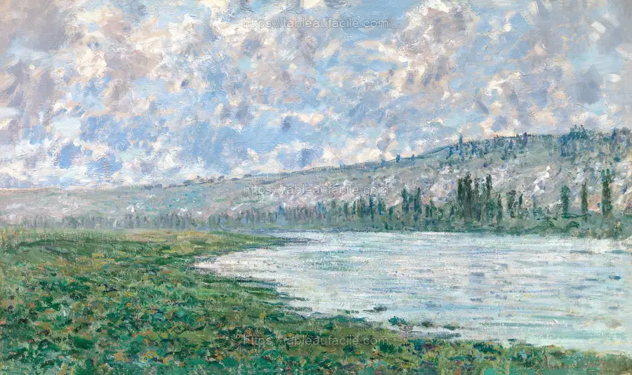 The Seine at Vétheuil (1880) by Claude Monet apercu