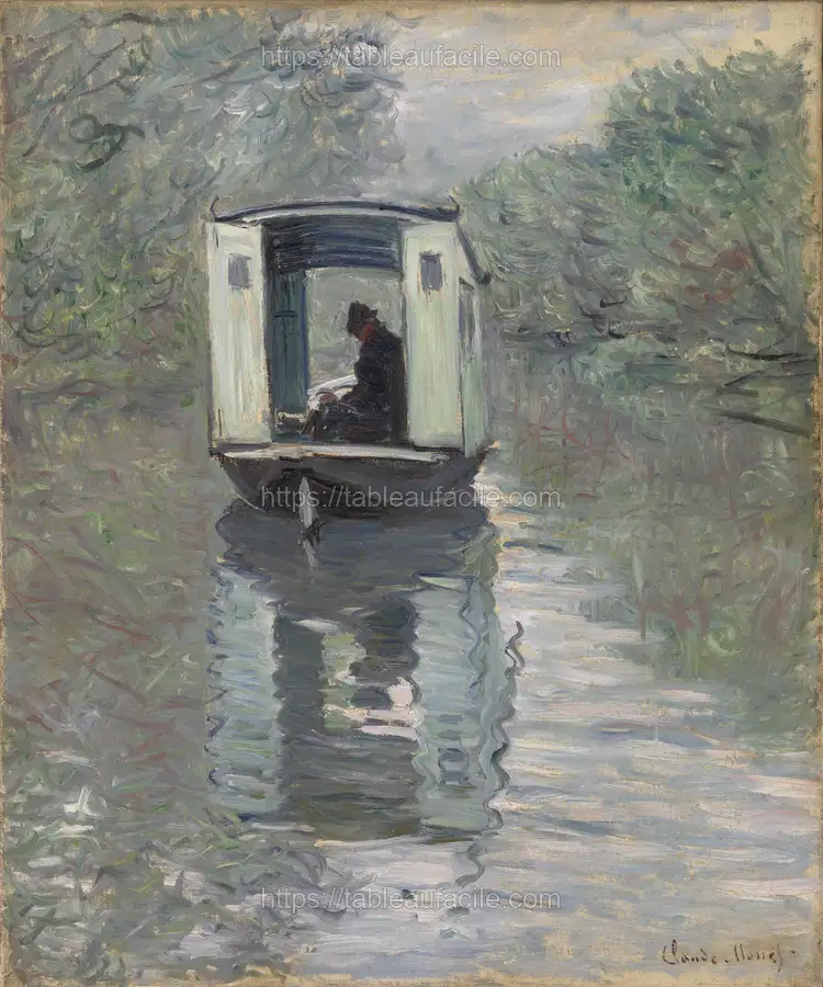 The Studio Boat (Le Bateau-atelier) by Claude Monet apercu