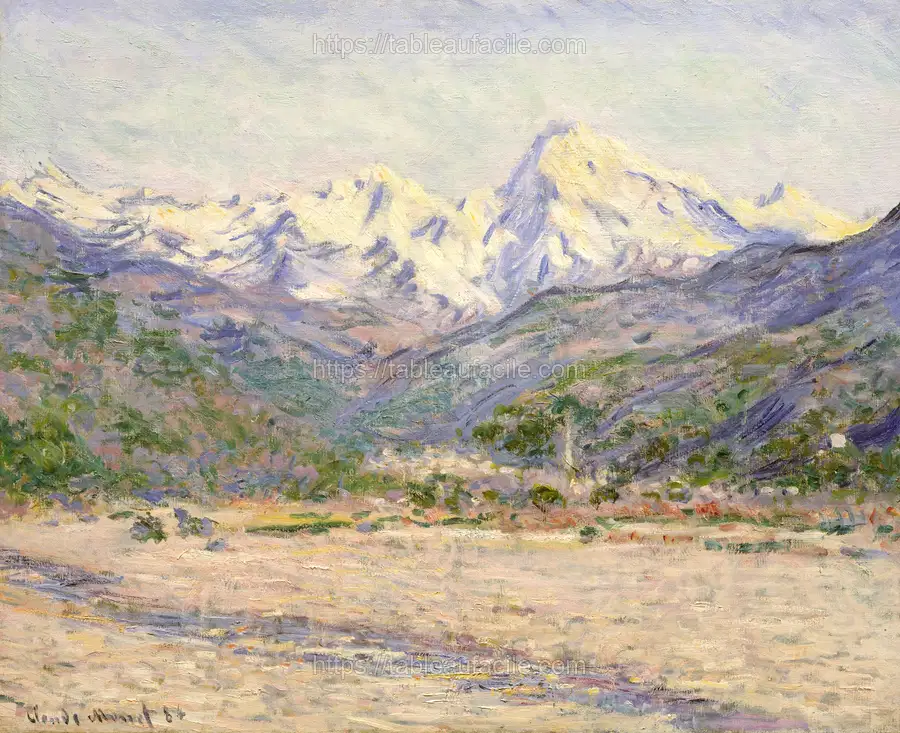 The Valley of the Nervia (1884) by Claude Monet apercu