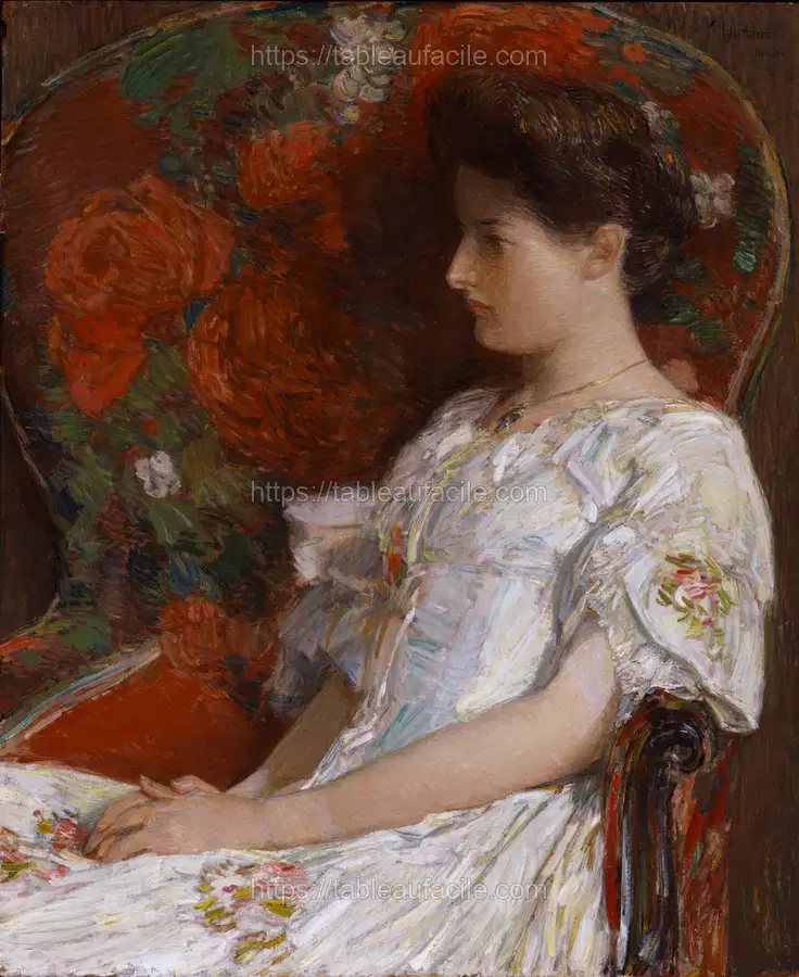 The Victorian Chair by Frederick Childe Hassam apercu