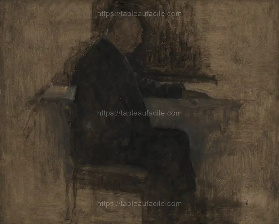 The architect Thorvald Bindesbøll by Vilhelm Hammershøi apercu