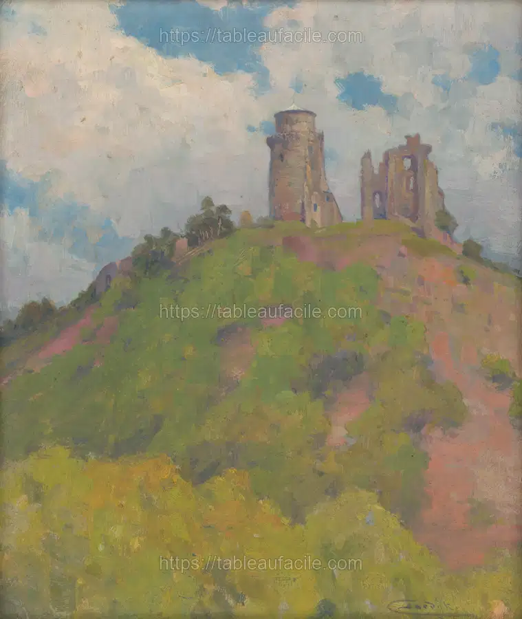 The ruins of slanecký castle by Lajos Csordák apercu