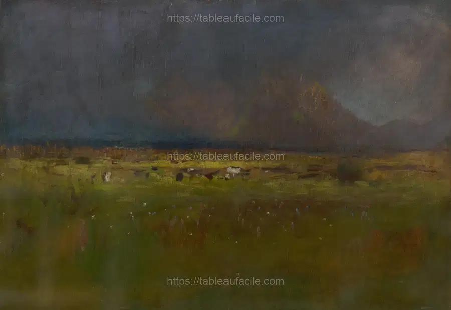 The tatras before a storm by László Mednyánszky apercu