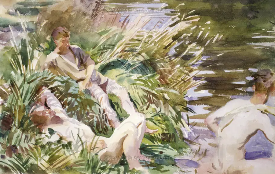 Tommies Bathing (1918) by John Singer Sargent apercu