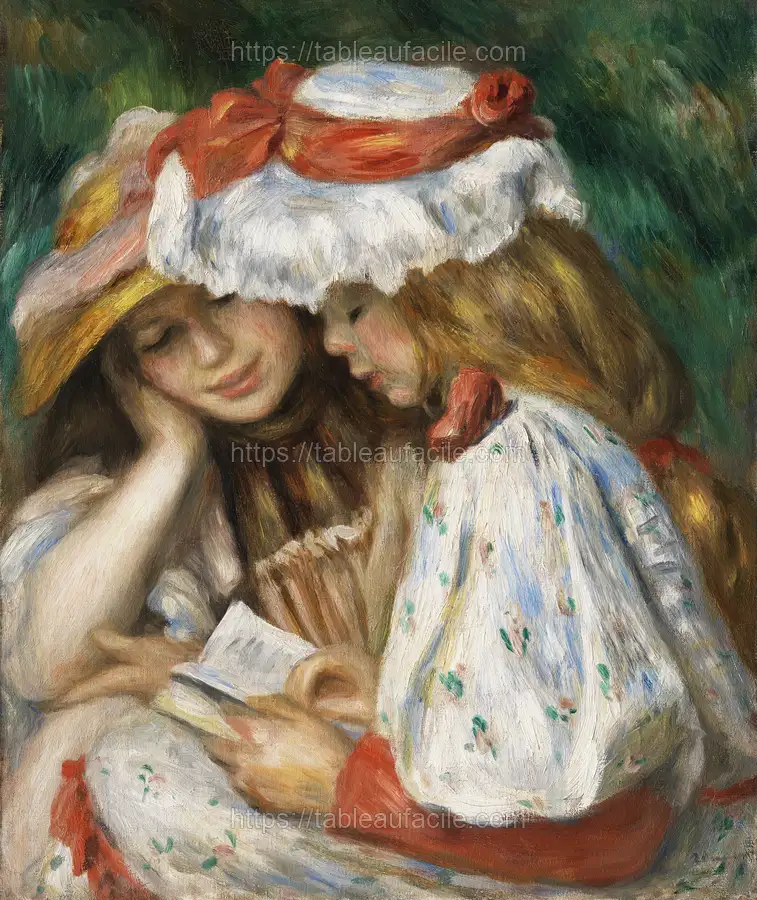 Two Girls Reading (c. 1890–1891) by Pierre-Auguste Renoir apercu