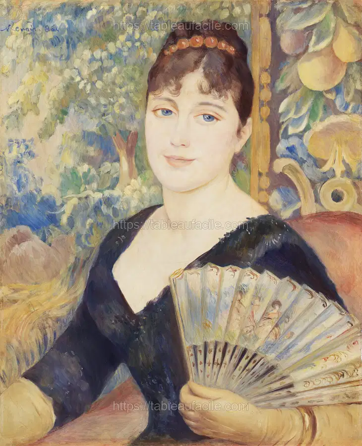 Woman with Fan (Femme à l_éventail) (1886) by Pierre-Auguste Renoir apercu