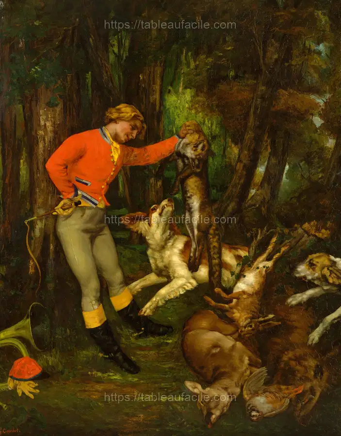 After the Hunt by Gustave Courbe apercu