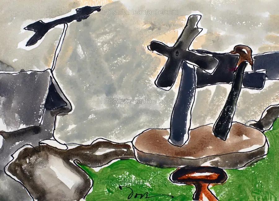 Arthur Dove_s Landscape with Weather Vane (1935) apercu