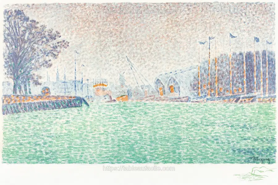 At Flushing (A Flessingue) (1895) Paul Signac apercu