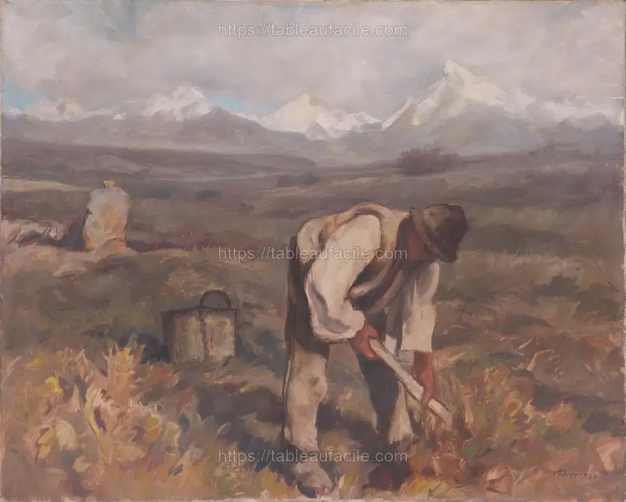 Autumn work (potato digging) by Zolo Palugyay apercu