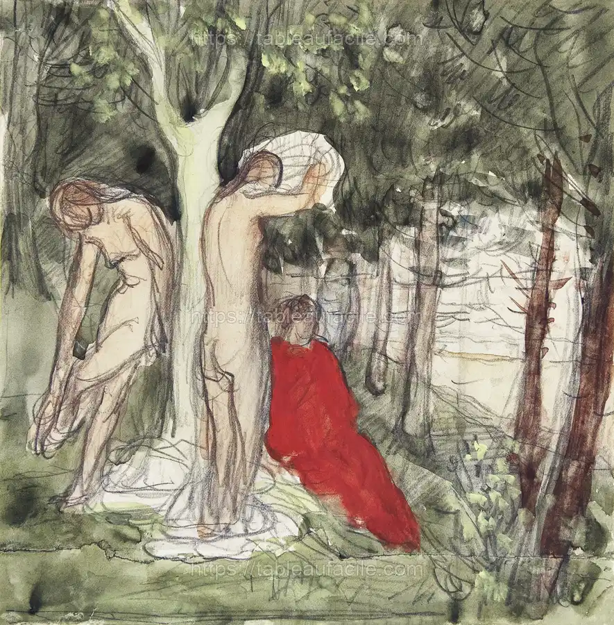 Bathers by Pierre Puvis de Chavannes. apercu