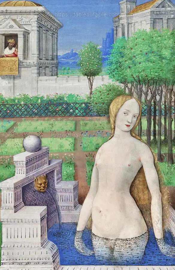 Bathsheba Bathing (1498–1499) by Jean Bourdichon apercu