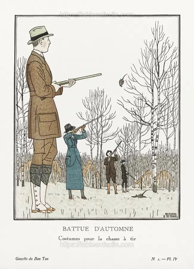 Battue d_automn (1923)  Bernard Boutet de Monvel, apercu