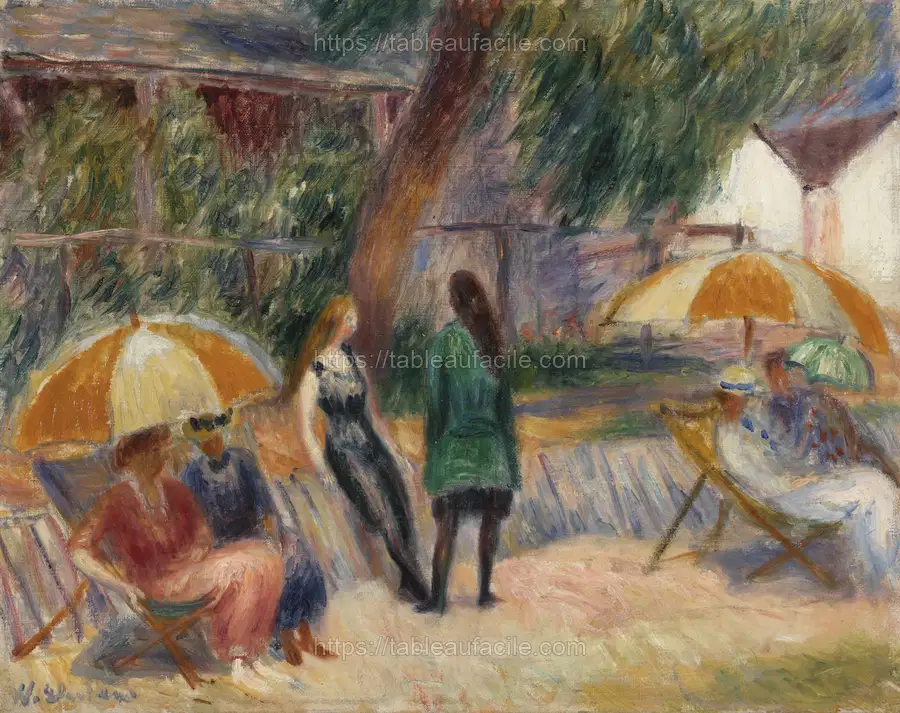 Beach with Figures, Bellport by William James Glackens apercu